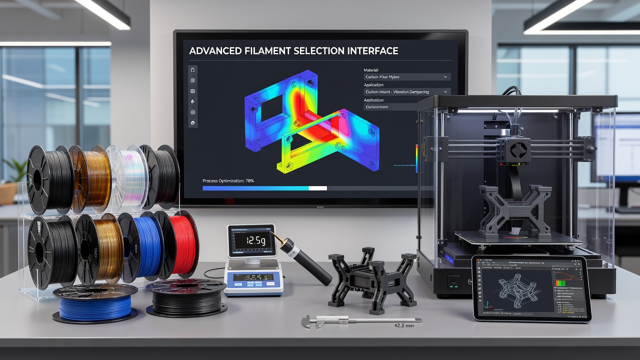 Dual PC streaming workstation featuring multiple monitors secured by 3D printed mounts made from selected advanced filaments